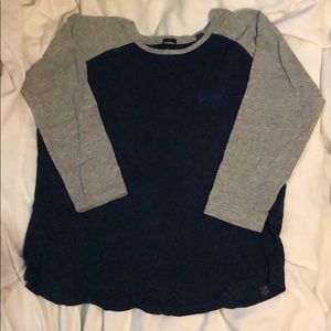 SuperDry Navy&Grey Baseball Tee size large